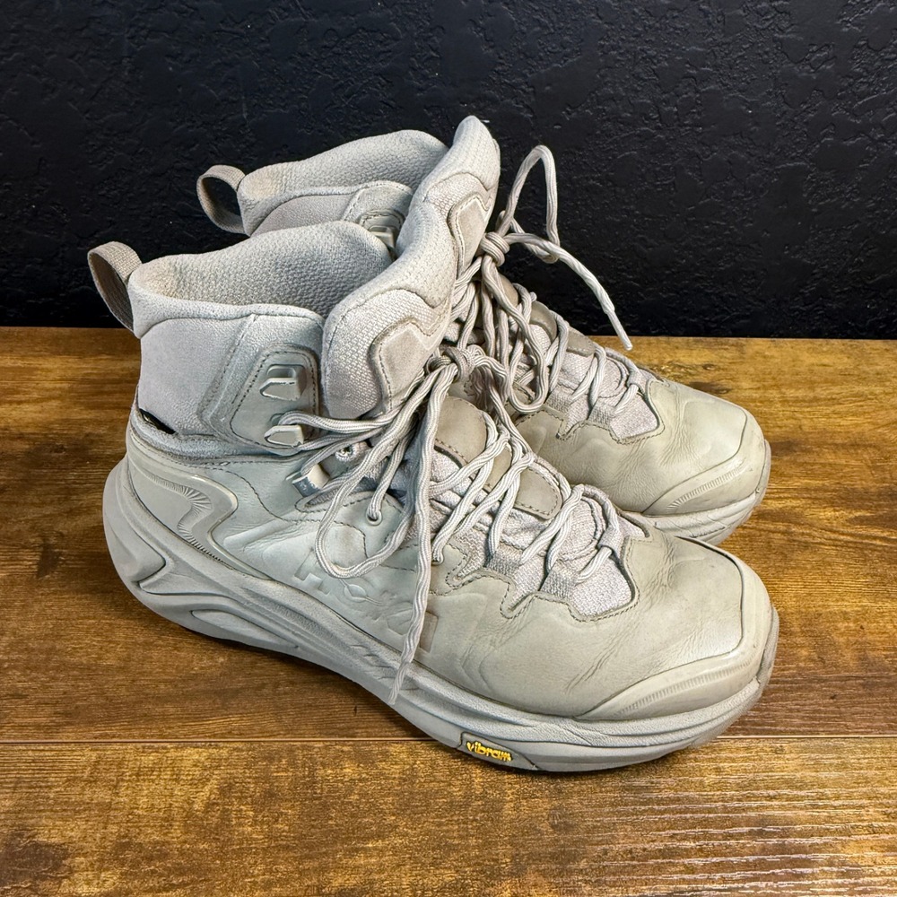 Hoka Kaha 2 GTX 1162531 Dune Leather Gore-Tex Hiking Boots Womens 10